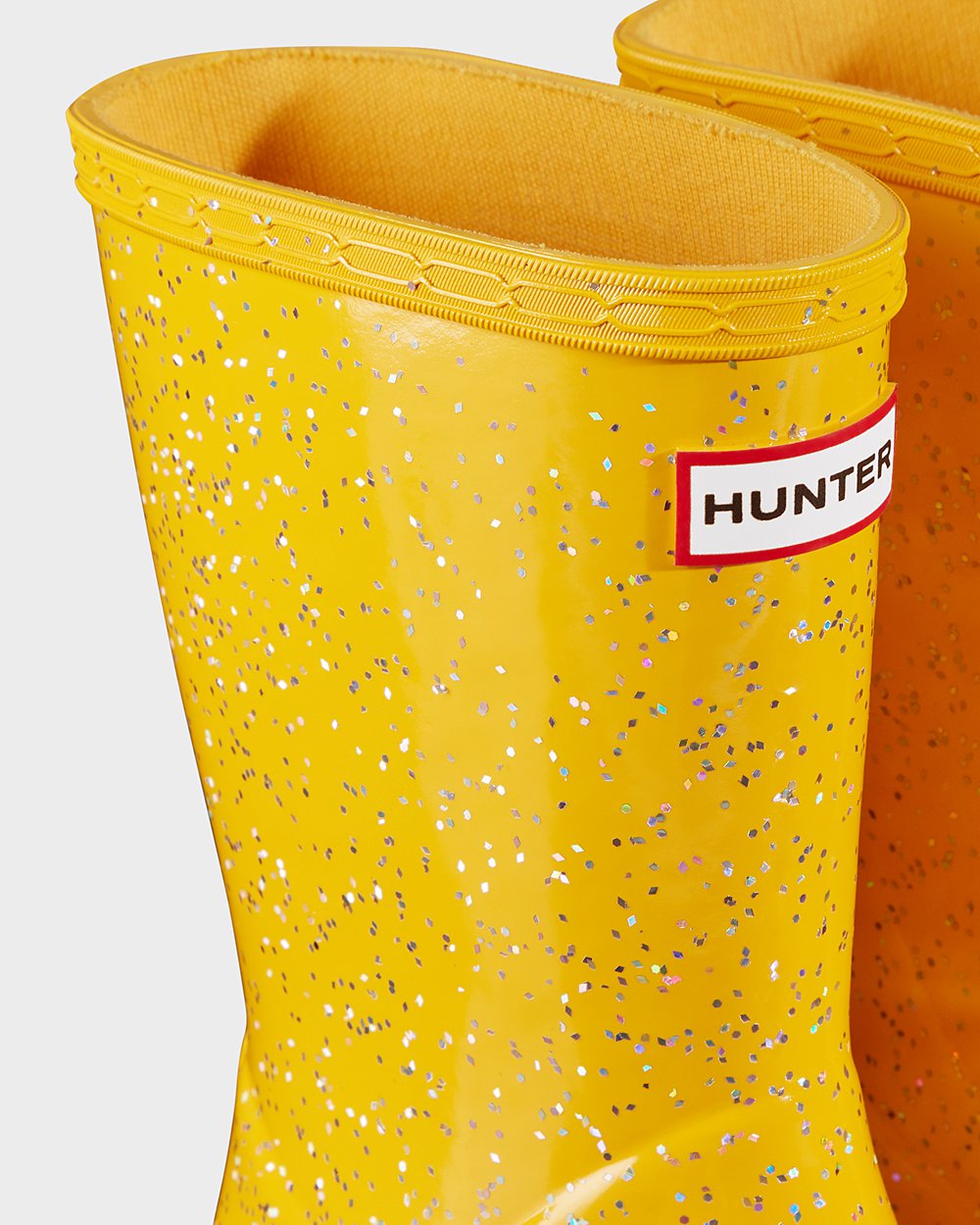 Botas de Lluvia Hunter Niños - Original First Giant Glitter - Amarillos - WRLKGIA-74